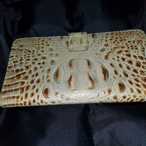 Brahmin Croco Travel Passport Wallet